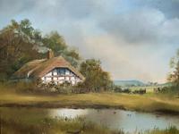 Lovely 'Chocolate Box Quality' Vintage 20thc English Landscape Oil Painting (9 of 15) Lovely 'Chocolate Box Quality' Vintage 20thc English Landscape Oil Painting (9 of 15)