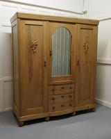 Large Stripped Pine Wardrobe Compactum (6 of 8) Large Stripped Pine Wardrobe Compactum (6 of 8)