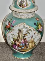 Stunning Very Large Late 19th Century Helena Wolfsohn Dresden Vase + Cover (10 of 11) Stunning Very Large Late 19th Century Helena Wolfsohn Dresden Vase + Cover (10 of 11)