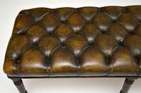 Antique Deep Buttoned Leather & Mahogany Stool (6 of 8) Antique Deep Buttoned Leather & Mahogany Stool (6 of 8)