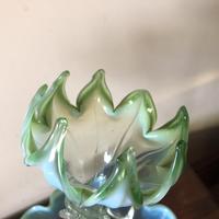 Large Victorian Epergne - Green Glass with White Opalescent Rims (11 of 15) Large Victorian Epergne - Green Glass with White Opalescent Rims (11 of 15)