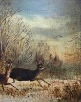 'Chasing The Deer' Beautiful 19th Century Game Hunting Moonlit Landscape Oil Painting (5 of 14) 'Chasing The Deer' Beautiful 19th Century Game Hunting Moonlit Landscape Oil Painting (5 of 14)