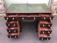 Antique Mahogany Pedestal Writing Desk (6 of 11) Antique Mahogany Pedestal Writing Desk (6 of 11)