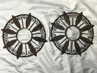 Pair of Rusted Antique 19th Century Spanish Wrought Iron Wall Roundels Sculptures (8 of 12) Pair of Rusted Antique 19th Century Spanish Wrought Iron Wall Roundels Sculptures (8 of 12)