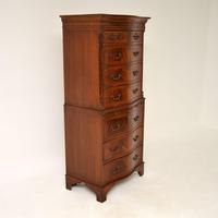 Antique Georgian Style Mahogany Serpentine Fronted Chest on Chest (9 of 10) Antique Georgian Style Mahogany Serpentine Fronted Chest on Chest (9 of 10)