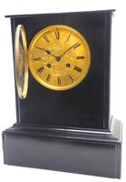 Antique French 8-day Ebonised Mantel Clock – Brass Dial Striking Mantle Clock (6 of 10) Antique French 8-day Ebonised Mantel Clock – Brass Dial Striking Mantle Clock (6 of 10)