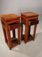 Attractive Pair of Early 20th Century Elm High Stands (2 of 5) Attractive Pair of Early 20th Century Elm High Stands (2 of 5)