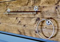 Silver Plated Towel Rail & Towel Ring
