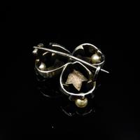 Antique Pearl Paste and Enamel Clover Sterling Silver Brooch Pin (6 of 8) Antique Pearl Paste and Enamel Clover Sterling Silver Brooch Pin (6 of 8)