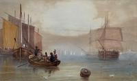 19th Century British School - Masted Ships - Military - Marine - Watercolour Painting (2 of 10) 19th Century British School - Masted Ships - Military - Marine - Watercolour Painting (2 of 10)