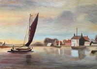 Contemporary, British School - Sailing on the Estuary - Seascape Oil Painting (3 of 11) Contemporary, British School - Sailing on the Estuary - Seascape Oil Painting (3 of 11)