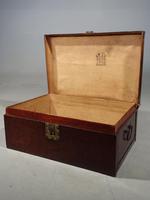Large Early 20th Century Leather Covered Travel Trunk (5 of 7) Large Early 20th Century Leather Covered Travel Trunk (5 of 7)