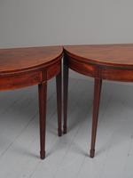 Matched Pair of George III Inlaid Mahogany Demi Lune Tables (11 of 19) Matched Pair of George III Inlaid Mahogany Demi Lune Tables (11 of 19)