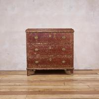 18th Century Gustavian Original Painted Commode - Red (15 of 15) 18th Century Gustavian Original Painted Commode - Red (15 of 15)