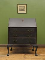 Vintage 1930s Black Writing Bureau Desk with Presentation Plaque, Lockable (2 of 22) Vintage 1930s Black Writing Bureau Desk with Presentation Plaque, Lockable (2 of 22)
