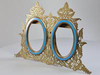 Stunning 19th Century 'Lovegrove & Flint' Double Brass & Turquoise Enamel Frame (2 of 8) Stunning 19th Century 'Lovegrove & Flint' Double Brass & Turquoise Enamel Frame (2 of 8)