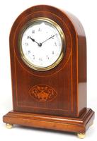 Impressive Solid Mahogany Arched Top Cased Timepiece Clock with Satinwood Inlaid Decoration (9 of 10) Impressive Solid Mahogany Arched Top Cased Timepiece Clock with Satinwood Inlaid Decoration (9 of 10)