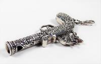 Rare Art Deco Sterling Silver Chatelaine Scroll Pattern Flint Pistol Whistle (9 of 9) Rare Art Deco Sterling Silver Chatelaine Scroll Pattern Flint Pistol Whistle (9 of 9)
