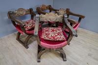 Four 20th Century Cross Frame Armchairs (7 of 8) Four 20th Century Cross Frame Armchairs (7 of 8)