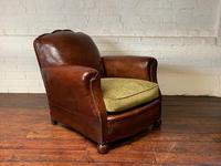 A Beautiful French Leather Club Chair, Normandy Model Circa 1910