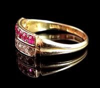Antique Victorian Ruby, Diamond and Pearl Ring, Double Row, 15ct Gold (5 of 12) Antique Victorian Ruby, Diamond and Pearl Ring, Double Row, 15ct Gold (5 of 12)