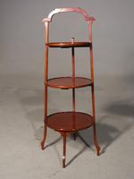 Good Early 20th Century Mahogany 3 Tier Cake Stand (4 of 4) Good Early 20th Century Mahogany 3 Tier Cake Stand (4 of 4)