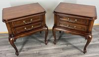 French Vintage Bedside Tables Pair Cupboards Cabinets LOT 3953