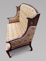 Art Nouveau Mahogany Inlaid Salon Settee (2 of 5) Art Nouveau Mahogany Inlaid Salon Settee (2 of 5)