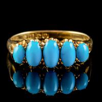 Antique Edwardian Turquoise Ring 18ct Gold Dated 1913 (6 of 7) Antique Edwardian Turquoise Ring 18ct Gold Dated 1913 (6 of 7)
