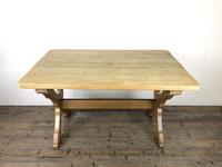 Solid Oak Table on X Frame Base (3 of 9) Solid Oak Table on X Frame Base (3 of 9)