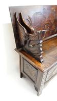 Early 20th C Carved Oak Monks Bench (5 of 16) Early 20th C Carved Oak Monks Bench (5 of 16)
