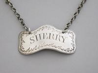 George III Silver Cushion Shaped Wine Label 'Sherry' by James Phipps, London c.1775 (3 of 6) George III Silver Cushion Shaped Wine Label 'Sherry' by James Phipps, London c.1775 (3 of 6)