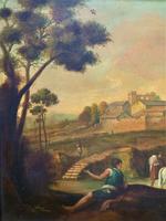 HUGE '17thc Old Master Manner' Original signed Italianate Landscape Oil Painting (7 of 16) HUGE '17thc Old Master Manner' Original signed Italianate Landscape Oil Painting (7 of 16)