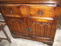 Linenfold Oak Drop Front Bureau (3 of 4) Linenfold Oak Drop Front Bureau (3 of 4)