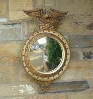 Regency Style Circular Convex Mirror Eagle Crest (2 of 6) Regency Style Circular Convex Mirror Eagle Crest (2 of 6)