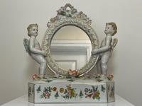 Pair of Small Dresden Victorian Style Porcelain Cherub Table Mirrors (41 of 60) Pair of Small Dresden Victorian Style Porcelain Cherub Table Mirrors (41 of 60)