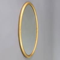 Late 19th Century Gilt Oval Bevelled Mirror with Reeded Frame c.1895 (6 of 7) Late 19th Century Gilt Oval Bevelled Mirror with Reeded Frame c.1895 (6 of 7)