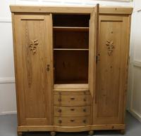 Large Stripped Pine Wardrobe Compactum (4 of 8) Large Stripped Pine Wardrobe Compactum (4 of 8)