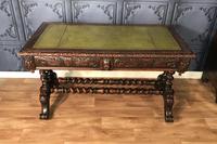 Victorian Carved Oak Desk Library Table (4 of 25) Victorian Carved Oak Desk Library Table (4 of 25)