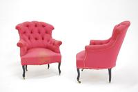 Pair of Napoleon III Upholstered Armchairs (4 of 5) Pair of Napoleon III Upholstered Armchairs (4 of 5)