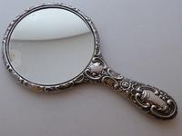 Edwardian Two Sided Solid 1902 Hallmarked Silver Hand Mirror (6 of 6) Edwardian Two Sided Solid 1902 Hallmarked Silver Hand Mirror (6 of 6)