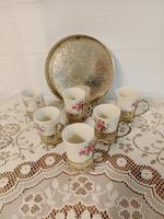 Vintage 1960 Circa Enoch Wedgwood Tunstall Demitasse Espresso Cups With Tray