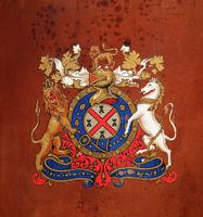 British Very Interesting Coat of Arms Shooting Stick / Umbrella / Walking Stick Leather Stand c.1920/1940 (5 of 5) British Very Interesting Coat of Arms Shooting Stick / Umbrella / Walking Stick Leather Stand c.1920/1940 (5 of 5)
