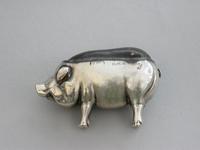 Edwardian Novelty Antique Silver Pig Pin Cushion by Adie & Lovekin, Birmingham 1902 (9 of 10) Edwardian Novelty Antique Silver Pig Pin Cushion by Adie & Lovekin, Birmingham 1902 (9 of 10)