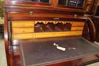 1900's Large Mahogany Cylinder Bureau Bookcase with Key (3 of 6) 1900's Large Mahogany Cylinder Bureau Bookcase with Key (3 of 6)