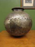 Large Antique Metal Pot, Decorative Vase, early 20th century hammered metal (10 of 12) Large Antique Metal Pot, Decorative Vase, early 20th century hammered metal (10 of 12)
