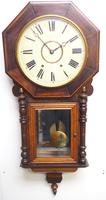 Impressive Victorian American Drop Dial Wall Clock 8 Day Movement Inlaid Case (13 of 14) Impressive Victorian American Drop Dial Wall Clock 8 Day Movement Inlaid Case (13 of 14)