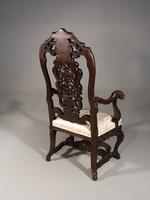 Remarkable Pair of Late 19th Century Walnut Throne Chairs (4 of 10) Remarkable Pair of Late 19th Century Walnut Throne Chairs (4 of 10)