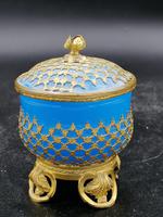 Palays Royale Box in Blue Opaline & Gold Brass Frame (3 of 5) Palays Royale Box in Blue Opaline & Gold Brass Frame (3 of 5)