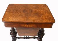 Victorian Sewing Table Antique Burr Walnut 1860 Side Tables (5 of 11) Victorian Sewing Table Antique Burr Walnut 1860 Side Tables (5 of 11)